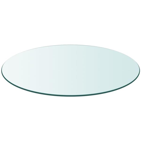 Grote foto vidaxl tafelblad van gehard glas 300 mm rond antiek en kunst stoelen en banken