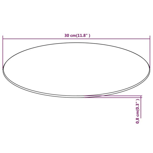 Grote foto vidaxl tafelblad van gehard glas 300 mm rond antiek en kunst stoelen en banken