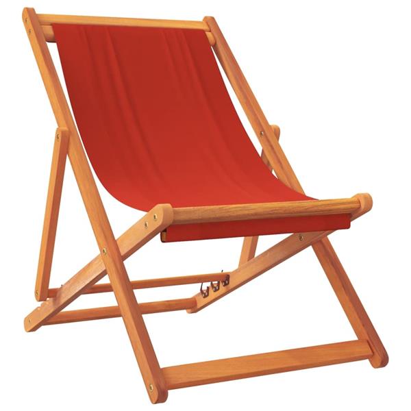 Grote foto vidaxl strandstoelen 2 st inklapbaar stof rood tuin en terras tuinmeubelen