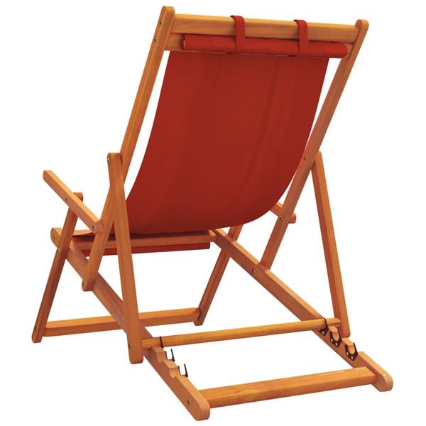 Grote foto vidaxl strandstoelen 2 st inklapbaar stof rood tuin en terras tuinmeubelen