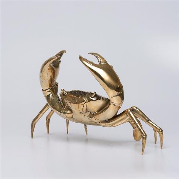 Grote foto sculptuur no reserve price bronze polished crab sculpture 24 cm brons antiek en kunst curiosa en brocante