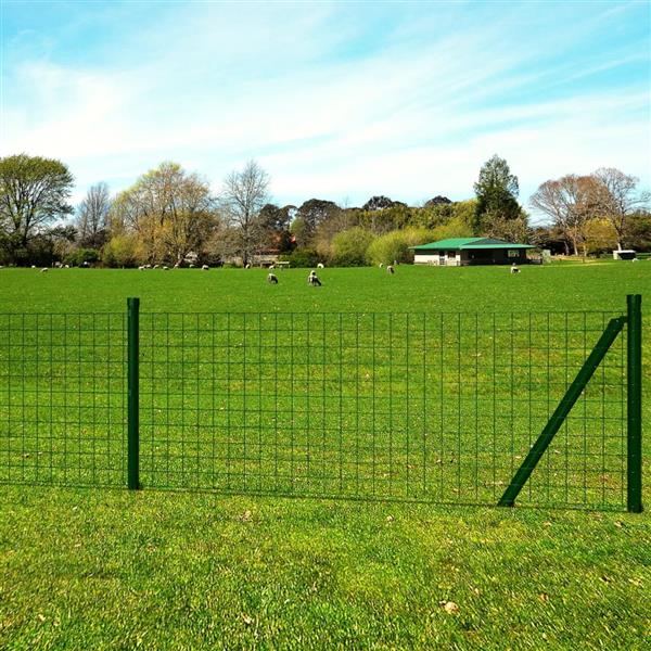 Grote foto vidaxl eurohek 10x1 0 m staal groen tuin en terras hekken en schuttingen