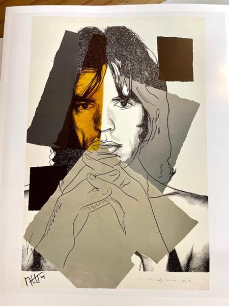 Grote foto andy warhol after mick jagger 1975 antiek en kunst curiosa en brocante