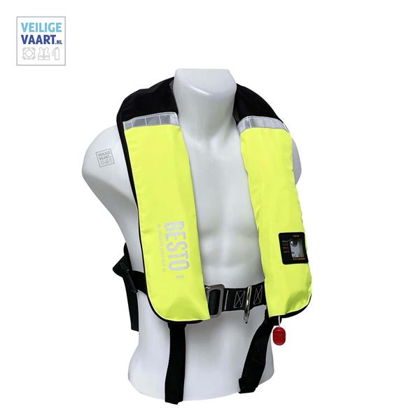 Grote foto besto pro 300n automatisch reddingsvest geel zwart watersport en boten watersportkleding