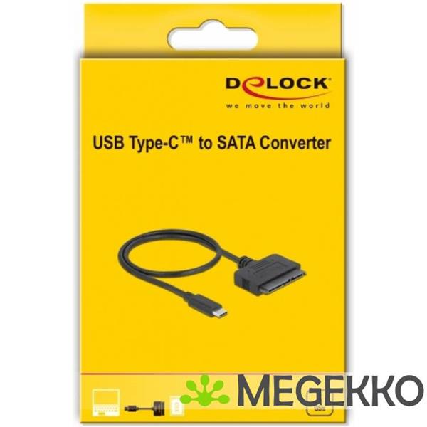 Grote foto delock 63803 usb type c converter naar 22 pins sata 6 gb s computers en software harde schijven