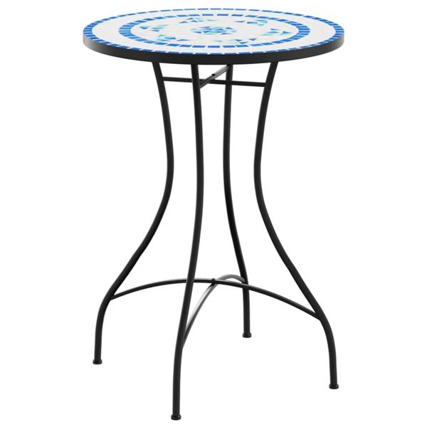 Grote foto vidaxl bistrotafel 50x70 cm keramiek blauw en wit tuin en terras tuinmeubelen