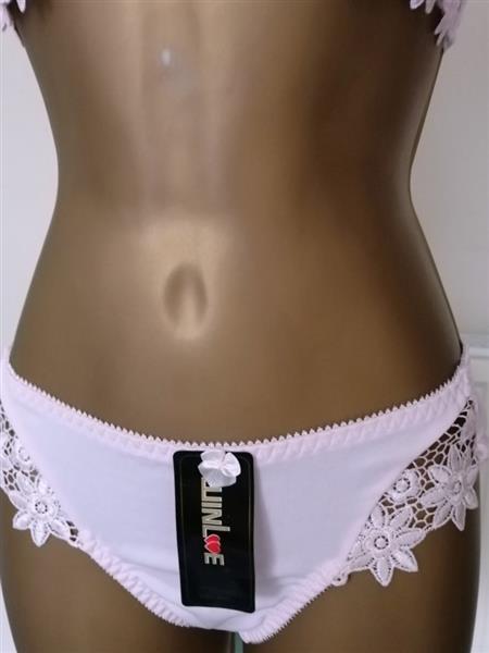 Grote foto chique zachtroze bh met slip voor d cups kleding dames ondergoed en lingerie