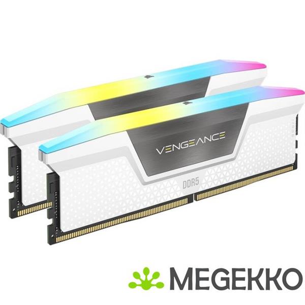 Grote foto corsair ddr5 vengeance rgb 2x32gb 6000 white computers en software overige computers en software