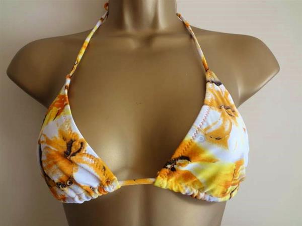 Grote foto witte bikini met print in warme kleuren yamamay kleding dames badmode en zwemkleding