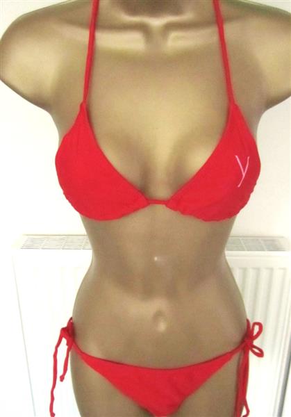 Grote foto mooie rode bikini met koordjes yamamay kleding dames badmode en zwemkleding