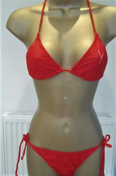 Grote foto mooie rode bikini met koordjes yamamay kleding dames badmode en zwemkleding