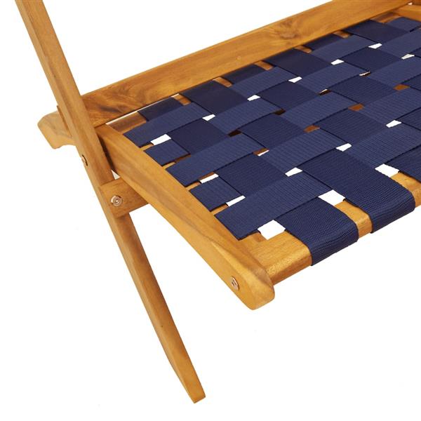 Grote foto vidaxl tuinstoelen 2 st inklapbaar met tafel massief hout blauw tuin en terras tuinmeubelen