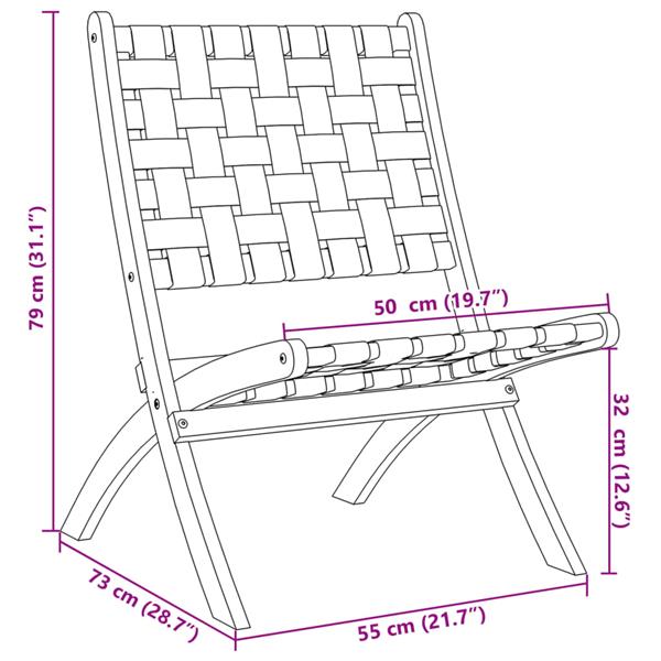 Grote foto vidaxl tuinstoelen 2 st inklapbaar met tafel massief hout rood tuin en terras tuinmeubelen