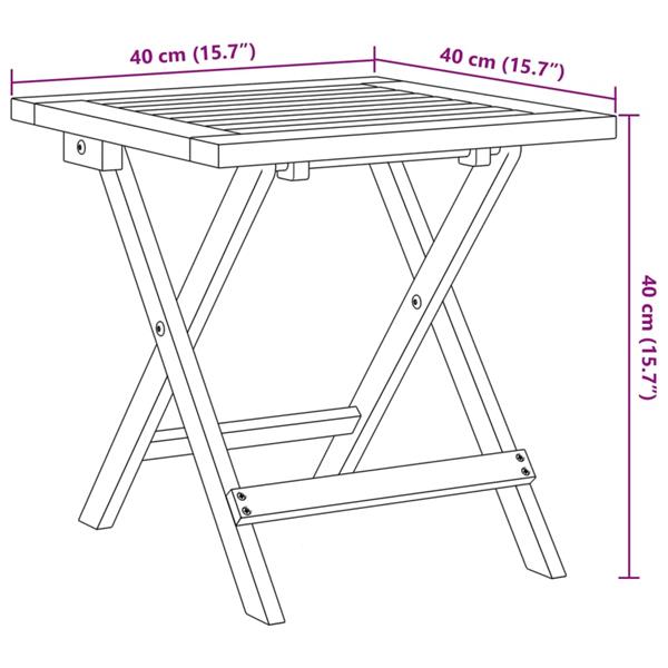 Grote foto vidaxl tuinstoelen 2 st inklapbaar met tafel massief hout rood tuin en terras tuinmeubelen