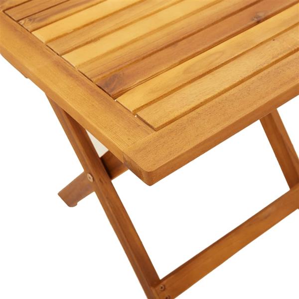 Grote foto vidaxl ligbed met tafel massief acaciahout en stof donkerblauw tuin en terras tuinmeubelen