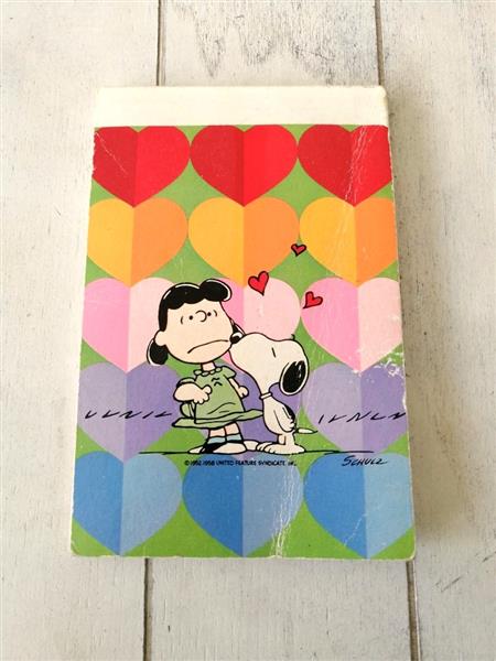 Grote foto vintage blocnote van snoopy 1970 verzamelen retro