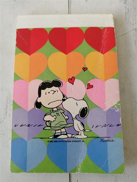 Grote foto vintage blocnote van snoopy 1970 verzamelen retro