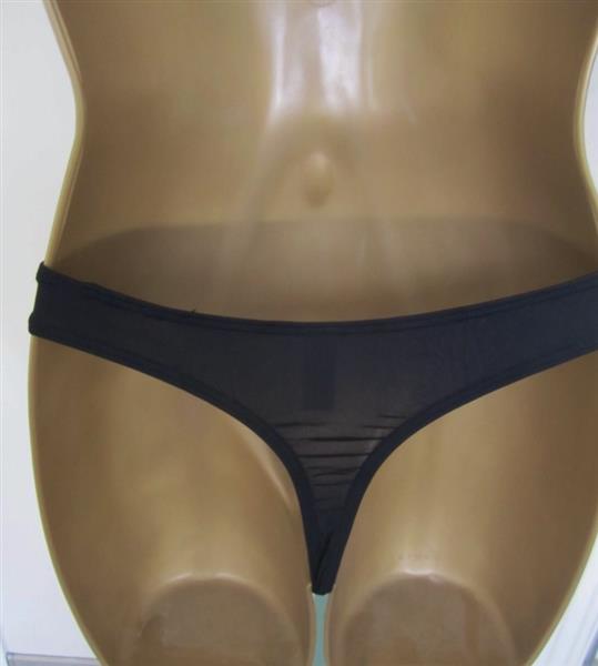 Grote foto set van 3 microfiber strings nude wit en zwart kleding dames ondergoed en lingerie