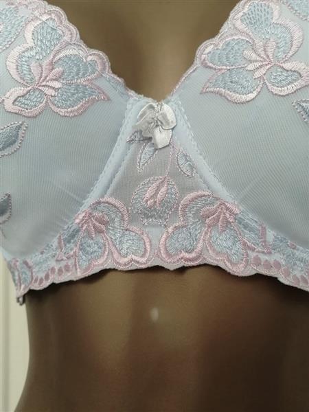 Grote foto chique zachtblauwe voorgevormde bh voor d cups kleding dames ondergoed en lingerie