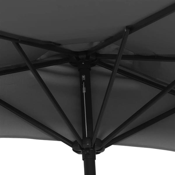 Grote foto vidaxl balkonparasol half met aluminium paal 300x155 cm antraciet tuin en terras overige tuin en terras