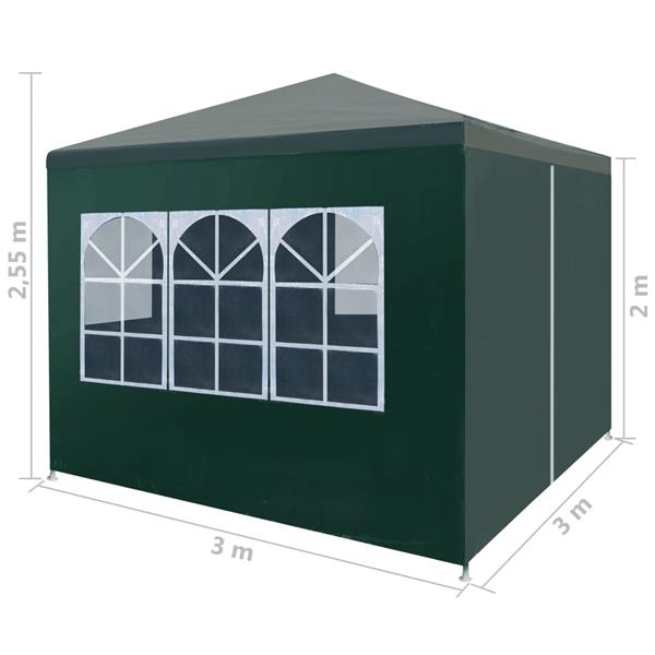 Grote foto vidaxl partytent 3x3 m groen tuin en terras overige tuin en terras