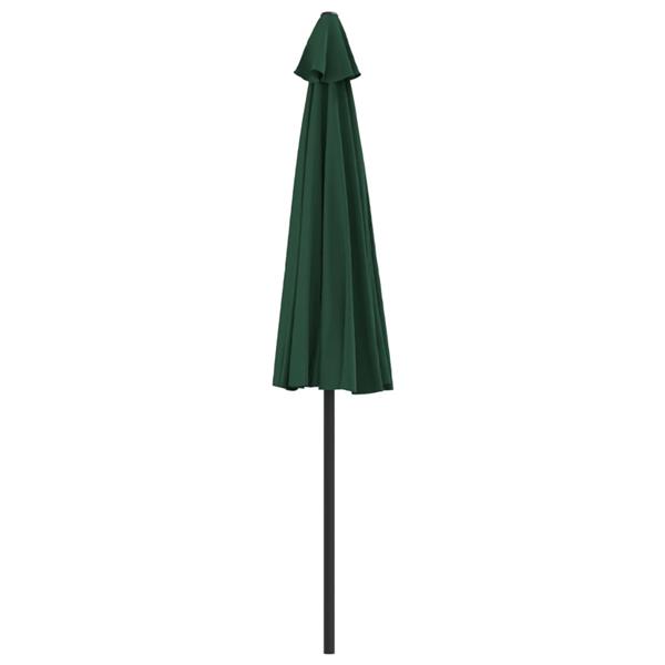 Grote foto vidaxl balkonparasol half met aluminium paal 270x144 cm groen tuin en terras overige tuin en terras