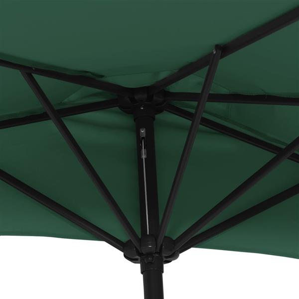 Grote foto vidaxl balkonparasol half met aluminium paal 270x144 cm groen tuin en terras overige tuin en terras