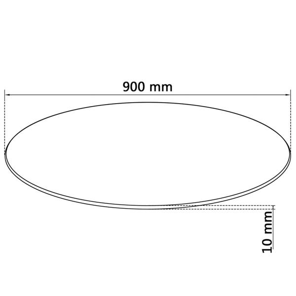 Grote foto vidaxl tafelblad van gehard glas 900 mm rond antiek en kunst stoelen en banken