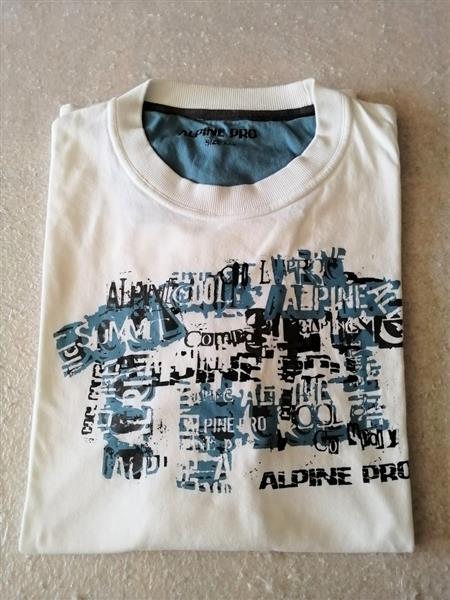 Grote foto knap wit t shirt met print alpine pro xxl kleding heren t shirts