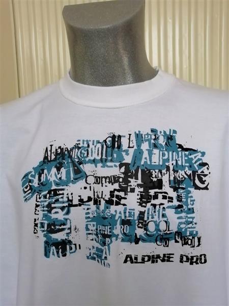 Grote foto knap wit t shirt met print alpine pro xxl kleding heren t shirts