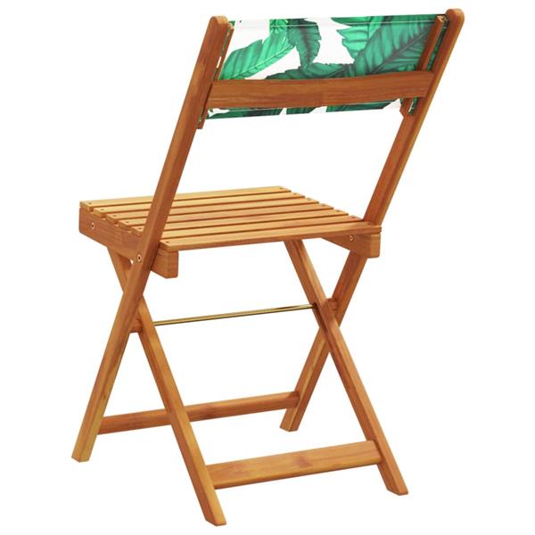 Grote foto vidaxl tuinstoelen 4 st inklapbaar stof en massief hout groen tuin en terras tuinmeubelen