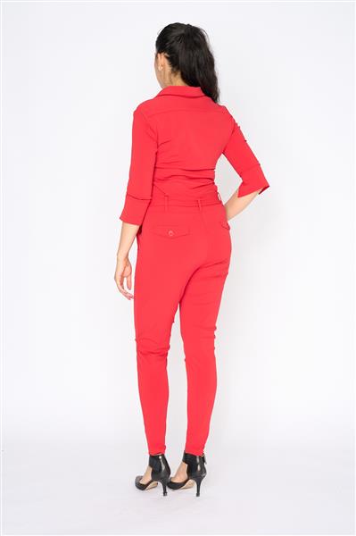 Grote foto travel uni jumpsuit patricia red 2033 kleding dames overige kledingstukken