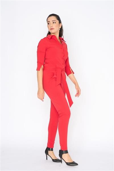 Grote foto travel uni jumpsuit patricia red 2033 kleding dames overige kledingstukken