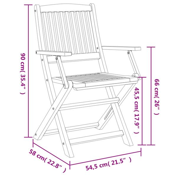 Grote foto vidaxl tuinstoelen 8 st inklapbaar 54 5x58x90 cm massief acaciahout tuin en terras tuinmeubelen