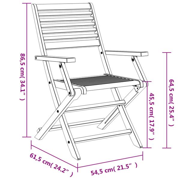 Grote foto vidaxl tuinstoelen 8 st inklapbaar 54 5x61 5x86 5 cm acaciahout tuin en terras tuinmeubelen