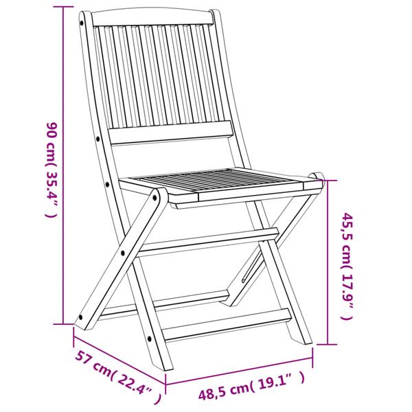 Grote foto vidaxl tuinstoelen 8 st inklapbaar 48 5x57x90 cm massief acaciahout tuin en terras tuinmeubelen