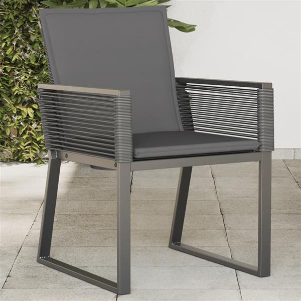 Grote foto vidaxl tuinstoelen 4 st met kussens poly rattan zwart tuin en terras tuinmeubelen