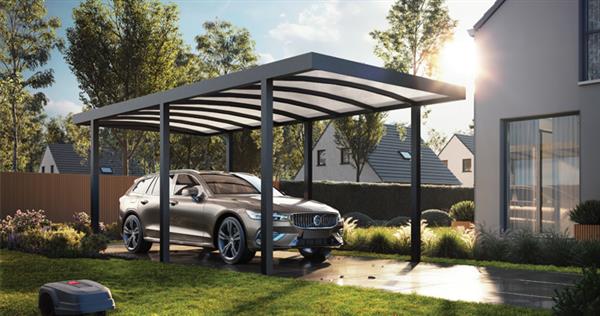 Grote foto aluminium lumo carport 555x293x248 cm. tuin en terras tuinhuisjes en blokhutten