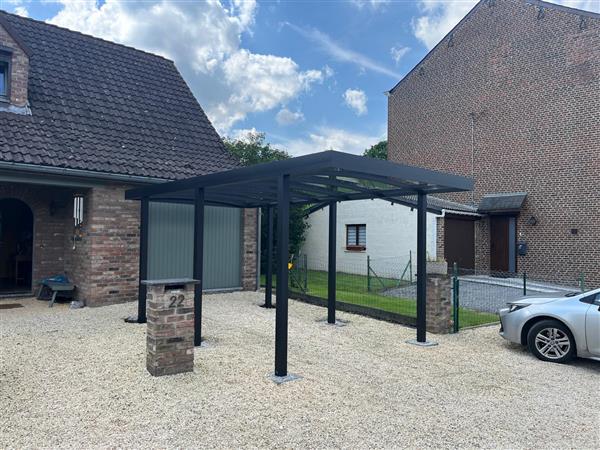 Grote foto aluminium lumo carport 555x293x248 cm. tuin en terras tuinhuisjes en blokhutten