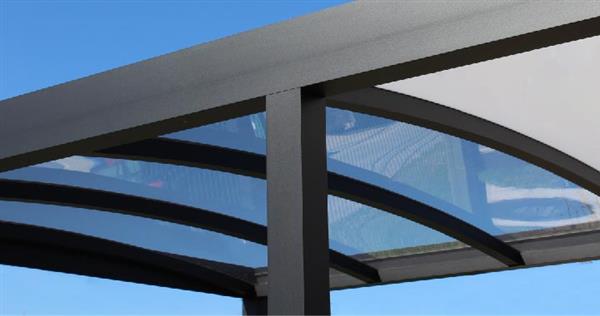 Grote foto aluminium lumo carport 555x293x248 cm. tuin en terras tuinhuisjes en blokhutten