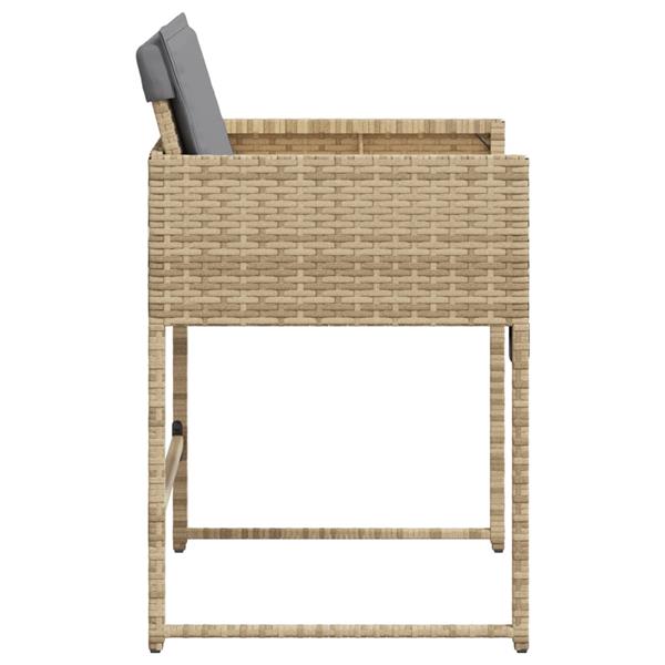 Grote foto vidaxl tuinstoelen 4 st met kussens poly rattan gemengd beige tuin en terras tuinmeubelen