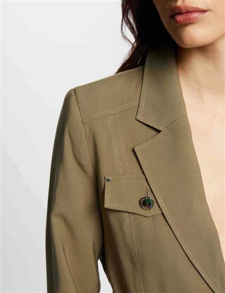 Grote foto loose jacket with belt 242 vady khaki green kleding dames jassen zomer