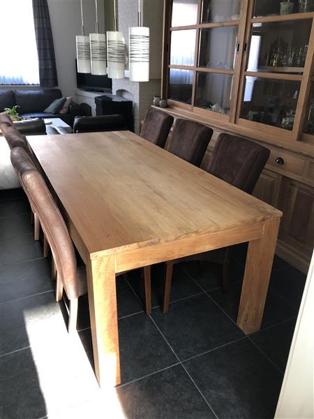 Grote foto teak vitrinekasten tafel stoelen huis en inrichting vitrinekasten