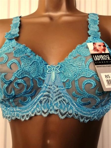 Grote foto chique turquoise bh met slip in kant 70b en 85c kleding dames ondergoed en lingerie