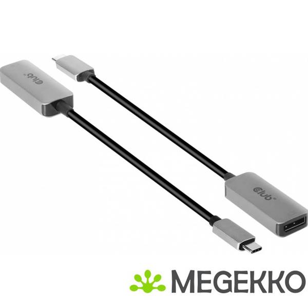 Grote foto club3d cac 1567 kabeladapter verloopstukje usb type c displayport zwart zilver computers en software overige computers en software