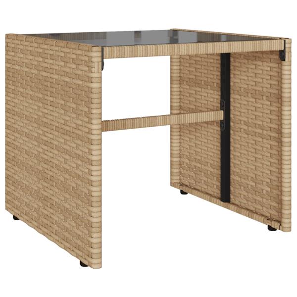 Grote foto vidaxl 4 delige loungeset met kussens poly rattan beige tuin en terras tuinmeubelen