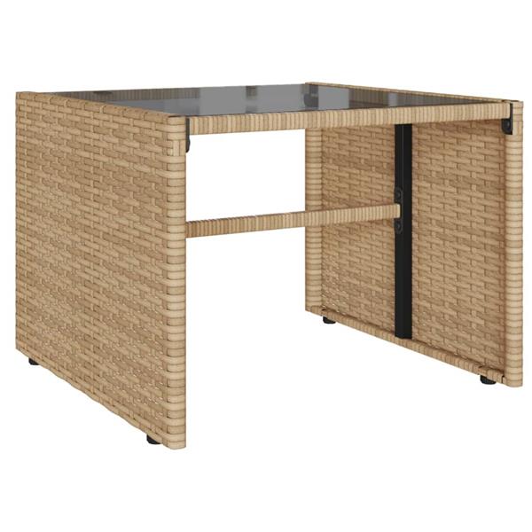 Grote foto vidaxl 4 delige loungeset met kussens poly rattan beige tuin en terras tuinmeubelen