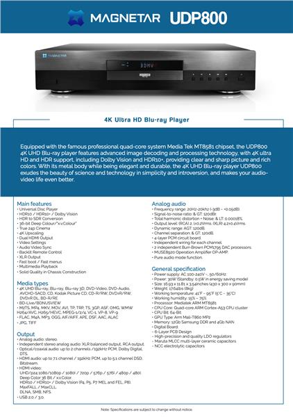 Grote foto 4k ultra hd blu ray player magnetar udp800 audio tv en foto blue ray spelers en recorders