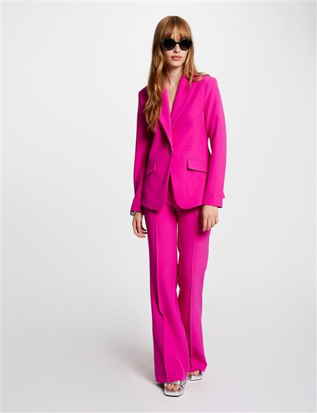 Grote foto straight blazer long sleeves 242 varoi dark pink kleding dames overige kledingstukken