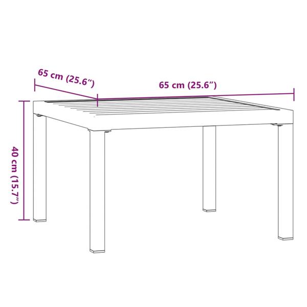 Grote foto vidaxl tuintafel 65x65x40 cm aluminium zwart tuin en terras tuinmeubelen